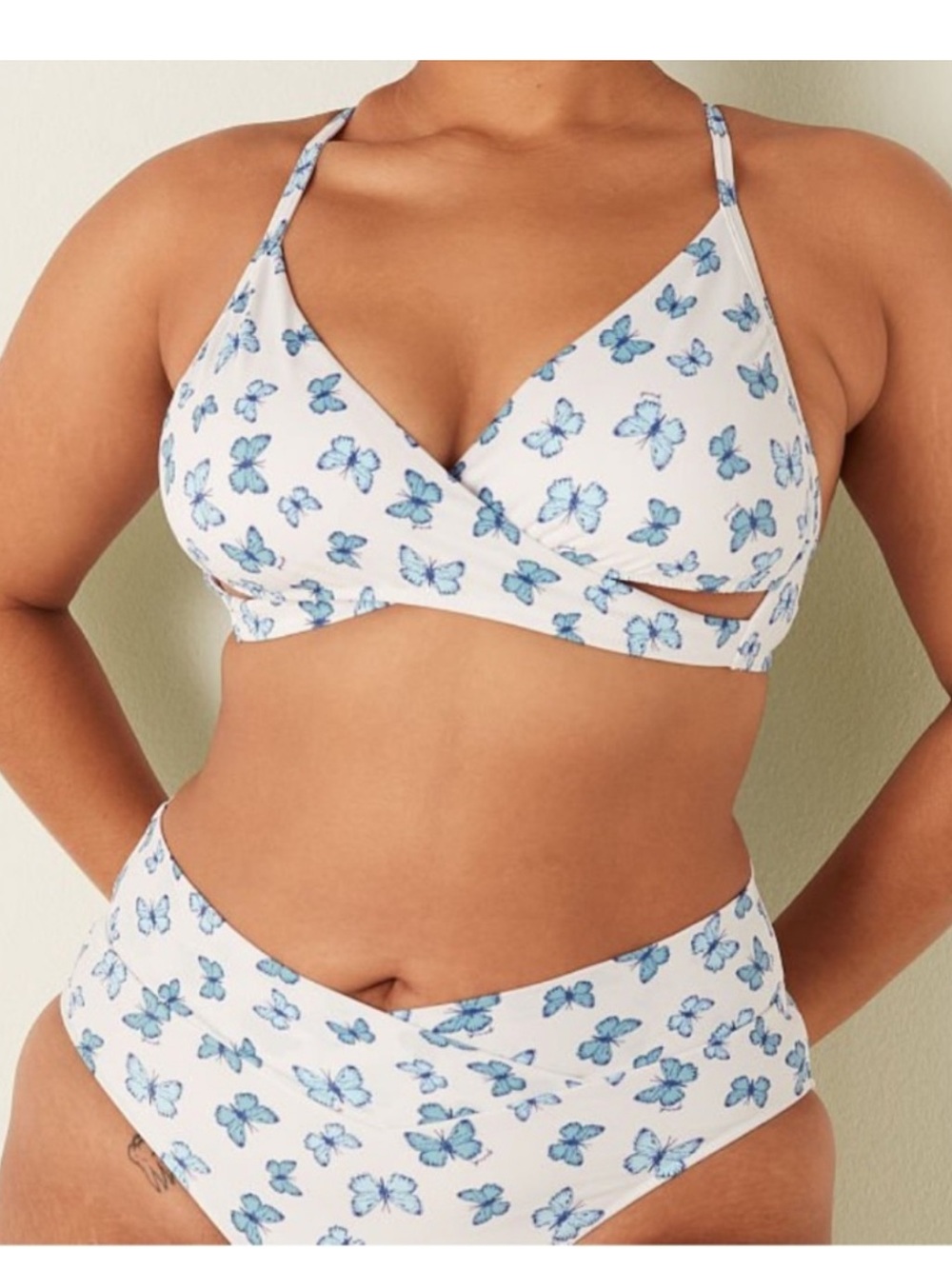PINK Victoria’s Secret Butterfly High-Waist Bikini Set